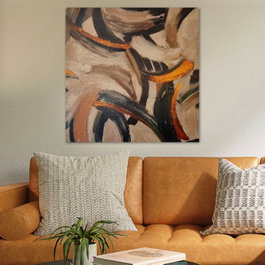 Wallity Pintura al óleo decorativa Multicolor 100 x 100 cm